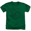 Beetle Bailey Kids Shirt Official Badge Kelly Green T-Shirt