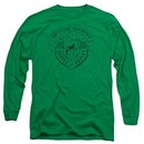 Beetle Bailey Long Sleeve Shirt Official Badge Kelly Green Tee T-Shirt