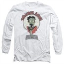 Betty Boop Long Sleeve Shirt Breezy Zombie Love White Tee T-Shirt