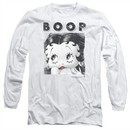 Betty Boop Long Sleeve Shirt Not Fade Away White Tee T-Shirt