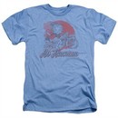 Betty Boop Shirt All American Biker Heather Light Blue T-Shirt