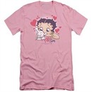 Betty Boop Slim Fit Shirt Puppy Love Pink T-Shirt