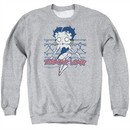 Betty Boop Sweatshirt Zombie Pinup Adult Athletic Heather Sweat Shirt