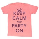 Bill And Ted Shirt Keep Calm Pink Heather Tee T-Shirt