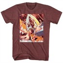 Bill And Ted Shirt Water Slide Maroon Heather T-Shirt
