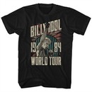 Billy Idol Shirt World Tour 84 Black T-Shirt