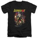 Bloodshot Shirt Slim Fit V-Neck Comic Black T-Shirt
