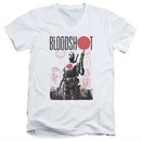 Bloodshot Shirt Slim Fit V-Neck Tech White T-Shirt