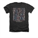 Braveheart Shirt Freedom Adult Heather Charcoal Tee T-Shirt