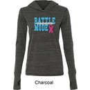Breast Cancer Awareness Battle Mode Ladies Tri Blend Hoodie Shirt