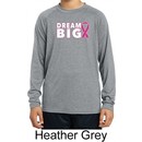 Breast Cancer Awareness Dream Big Kids Dry Wicking Long Sleeve Shirt