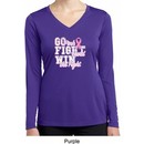 Breast Cancer Go Fight Win Ladies Dry Wicking Long Sleeve Shirt