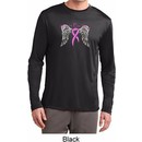 Breast Cancer Heaven Can Wait Mens Dry Wicking Long Sleeve Shirt
