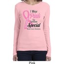 Breast Cancer Pink For Someone Special Ladies Long Sleeve Shirt