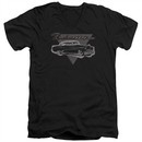Buick Slim Fit V-Neck Shirt 1952 Roadmaster Black T-Shirt