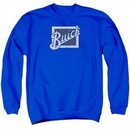 Buick Sweatshirt Distressed Emblen Adult Royal Blue Sweat Shirt