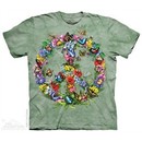 Butterflies Forming a Peace Sign T-shirt Tie Dye Adult Tee