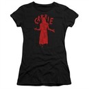 Carrie Juniors Shirt Silhouette Black T-Shirt