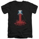 Carrie Slim Fit V-Neck Shirt Bucket Of Blood Black T-Shirt