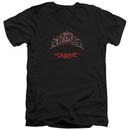 Carrie Slim Fit V-Neck Shirt Prom Queen Black T-Shirt