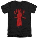 Carrie Slim Fit V-Neck Shirt Silhouette Black T-Shirt