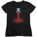 Carrie Womens Shirt Bucket Of Blood Black T-Shirt