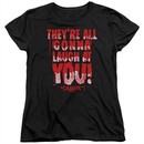 Carrie Womens Shirt Laugh At You Black T-Shirt