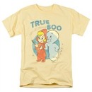 Casper The Friendly Ghost Shirt True Boo Adult Yellow Tee T-Shirt