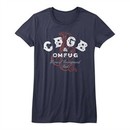 CBGB & OMFUG Shirt Juniors Snakes Navy Blue T-Shirt