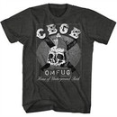 CBGB & OMFUG Shirt Mohawk Skull Heather Black T-Shirt