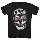 CBGB & OMFUG Shirt Reflection Skull Black T-Shirt