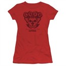CBGB Shirt Juniors Moth Skull Red T-Shirt