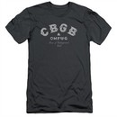 CBGB Shirt Slim Fit Logo Charcoal T-Shirt