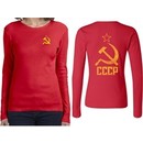 CCCP Hammer Sickle Soviet Union (Front & Back) Ladies Long Sleeve