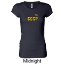 CCCP Ladies T-shirt Soviet Union USSR Insignia Longer Length Shirt