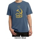 CCCP Shirt Distressed Soviet Union Adult Pigment Dyed T-shirt