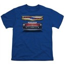 Chevy Kids Shirt 1957 Bel Air Grille Royal Blue T-Shirt