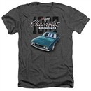Chevy Shirt Blue Classic Camaro Heather Charcoal T-Shirt