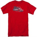 Chevy Shirt See The USA Chevrolet Tall Red T-Shirt