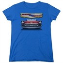 Chevy Womens Shirt 1957 Bel Air Grille Royal Blue T-Shirt