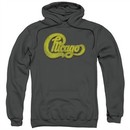 Chicago Hoodie Distressed Logo Charcoal Sweatshirt Hoody