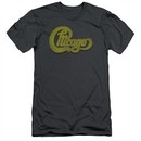 Chicago Shirt Slim Fit Distressed Logo Charcoal T-Shirt