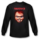 Child's Play 3 T-shirt Movie Chucky Black Long Sleeve Tee Shirt
