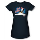Chilly Willy Juniors T-shirt TV Show Just Chillin Navy Blue Tee Shirt