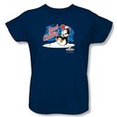 Chilly Willy Ladies T-shirt TV Show Just Chillin Navy Blue Tee Shirt