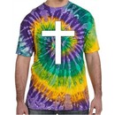 Christian Cross Tie Dye Tee Shirt