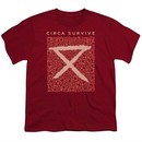 Circa Survive Kids Shirt Floral Cardinal Red T-Shirt