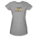 Classic Batman Shirt Juniors Show Logo Athletic Heather T-Shirt