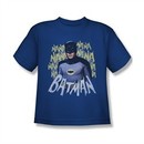Classic Batman Shirt Kids Theme Song Royal Blue T-Shirt
