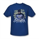 Classic Batman Shirt Theme Song Royal Blue T-Shirt